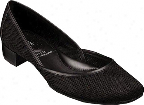 Rockport Lilly A-line Slip On (women's) - Black Leather/mesh