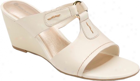 Rockport Nicoleen O Ring Slide (women's) - Cream Full Grain Leather