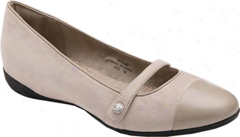 Rockport Trulisa Cap Toe Mary Jane (women's) - Cobblestone Grey Suede