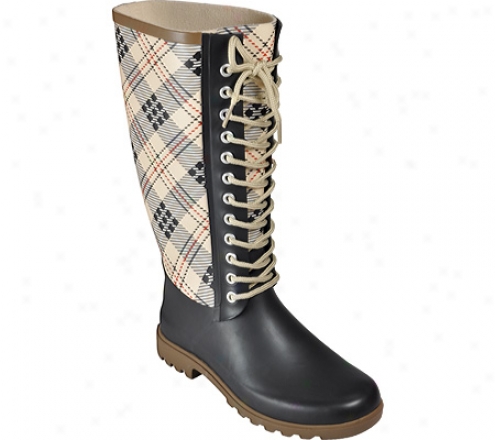 Rugged Shark Raindears (women's) - Blackk/plaid Waterproof