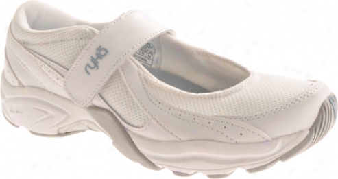 Ryka Optimum Mary Jane (women's) - White/chrome Silver/me5allic Starlight Blue