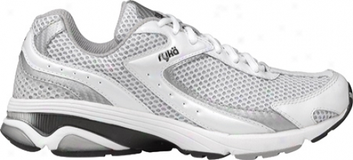 Ryka Radiant (women's) - White/chrome Silver/black