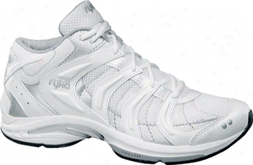 Ryka Studio Flex Mid (women's) - White/chrome Silvery