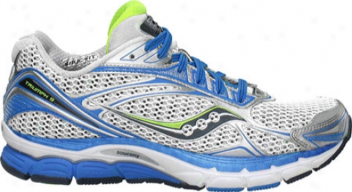 Saucony Powergrid Triumph 9 (women's) - White/silver/blue