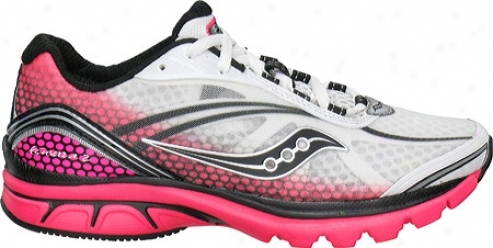 Saucony Progrid Kinvara 2 (women's) - White/black/vizipro Pink