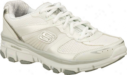 Skechers Bravos (women's) - White/silver