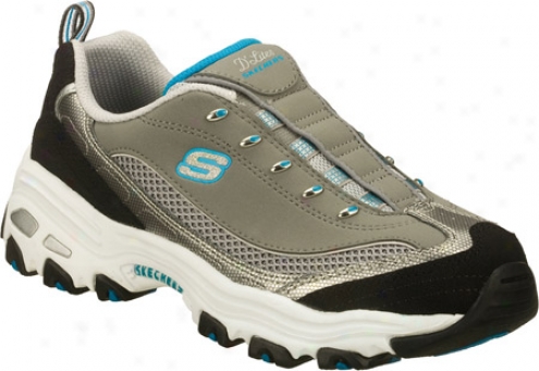 Skechers D Lites Hin Flyer (women'e) - Gray/blue