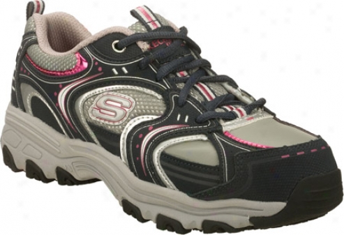 Skechers Work D'lites S R Charmed (women's) - Navy/silver