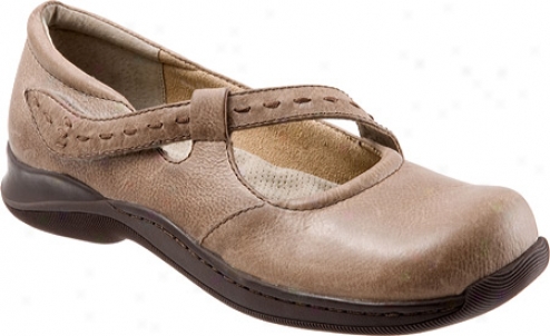 Softwalk Rachel (women's) - Dark Taupe Waxy Tumbled Leather