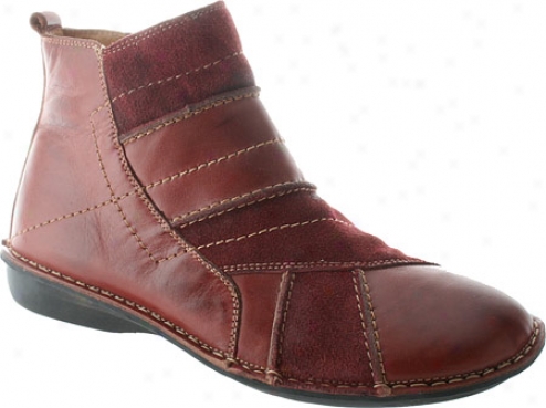 Spring Step Groove (women's) - Red Leather/suede