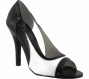 Highest Heel Audrey (women's) - Black/white Patent