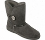 Minnetonka Side Button Classic Pug Boot (womne's) - Grey Sheepskin