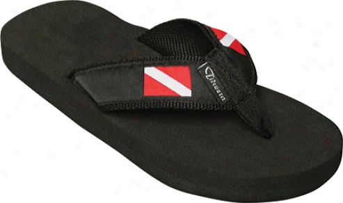 Tidewater Sandals Dive - Black/red/white