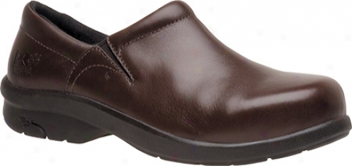 Timberland Newbury Esd Slip-on Alloy Safety Toe (women's) - Brown Full Grain Leather