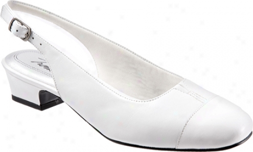 Trotters Dea (women's) - White/white Soft Kie/patent