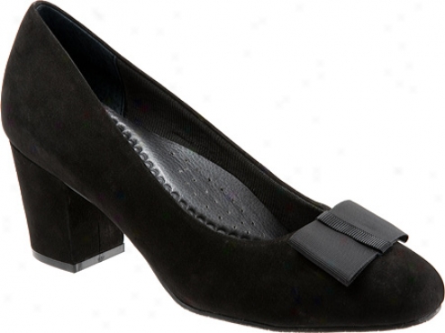 Trottets Jillian Bow (women's) - Black Kid Suede