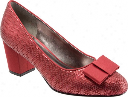 Trotters Jillian Ii (women's) - Red Micro Matte Sequins