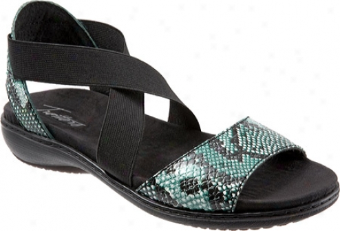 Trot5ers Kristen (women's) - Tyrquoise Snake Polyurethane/elastic