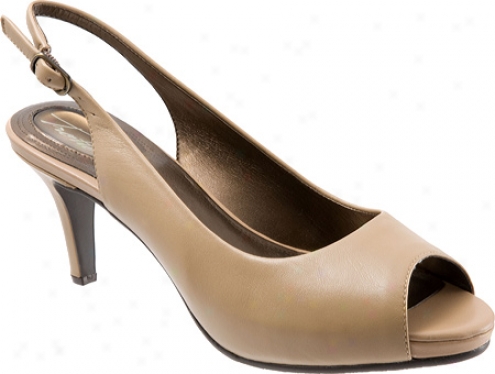 Trotters Omega (women's) - Taupe Burnished Soft Kid
