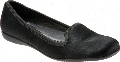 Trotters Simona-p (women's) - Black Plain Pony Leather