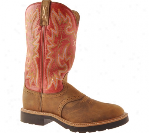 Twisted X Boots Wsc0001 (women's) - Distressed Saddle/cherry Leather