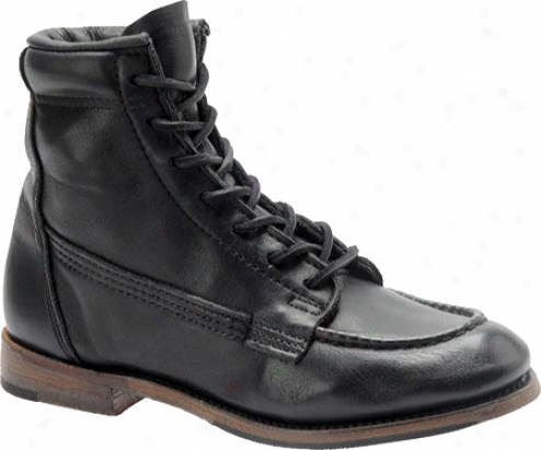 Vintage Shoe Company Vanessa Moc Toe Lace-up (women's) - Black Harness