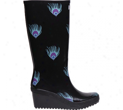 Wedge Welly Peacock (women's) - Black