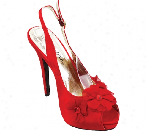 Wild Diva Adriane-05 (women's) - Red Satin