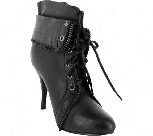 Wild Diva Charlee-03 (women's) - Black Polyurethane