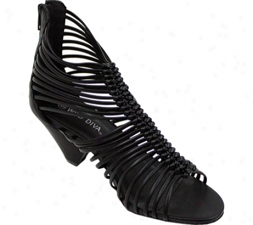 Wild Diva Charon-02 (women's) - Black Polyurethane