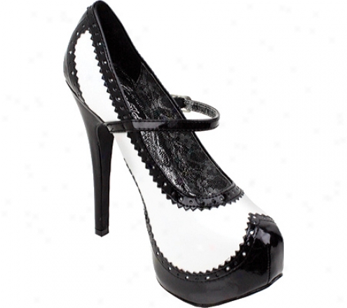 Wld Diva Lollipop-05 (women's) - Black/white Patent