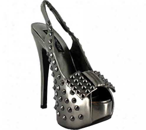 Wild Diva Lollipop-19 (women's) - Pewter Metallic Polyurethane