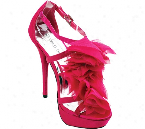 Wild Diva Lorane-15 (women's) - Fuchsia Satin