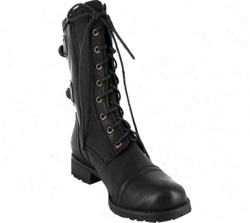 Wild Diva Timberly-02 (women's) - Black Polyurethane