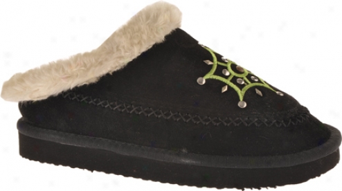 Woolentsocks Indoor/outdoor Scuffs Ww506 (women's) - Black Suede