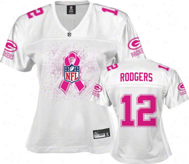 Aaron Rodgers Green Bay Paackers Women's Breast Cancer Awareness Jersey