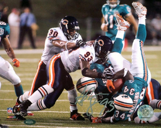 Adewale Ogunleye Chicago Bears - Action - Autographed 8x10 Photograph