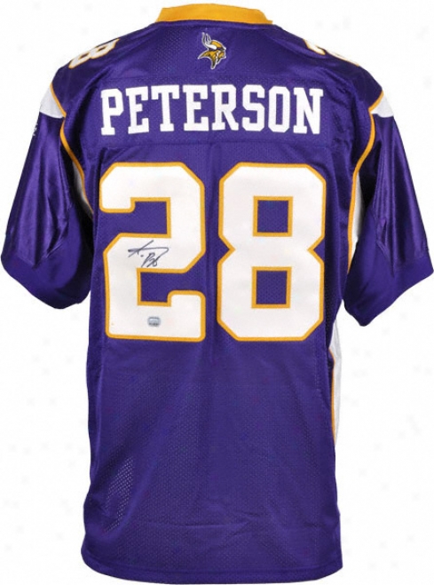 Adrian Peterson Autographed Jersey  Particulars: Minnesota Vikings, Authentic, Reebok