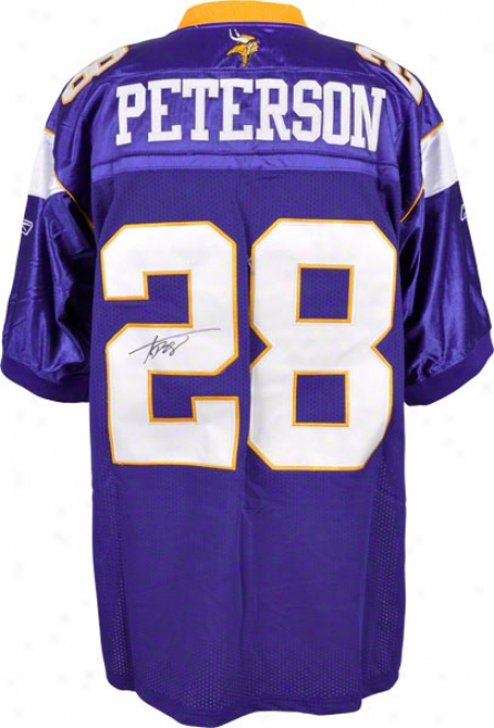 Adrian Peterson Autographed Jersey  Details: Minnesota Vikings, Purple, With 50 Yeara Patch