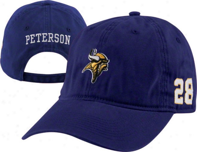 Adrian Peterson Minnesota Vikings Adjustable Hat: Garment Washed Player Hat