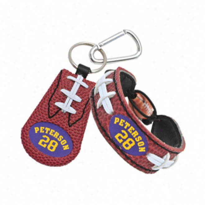 Adrian Peterson Minnesota Vikings Bracelet & Keychain Set