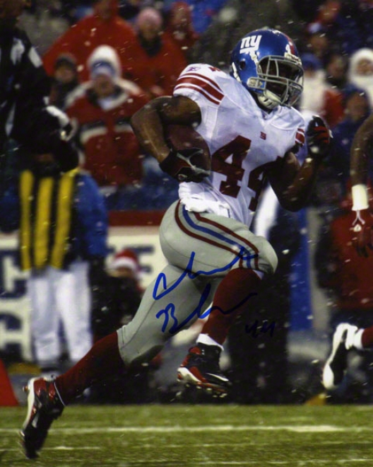 Ahmad Bradshaw Autographed 8x10 Photograph  Details: New York Giants