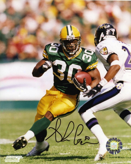 Ahman Green Green Bay Packers - Running - 8x1O Autographed Photograph