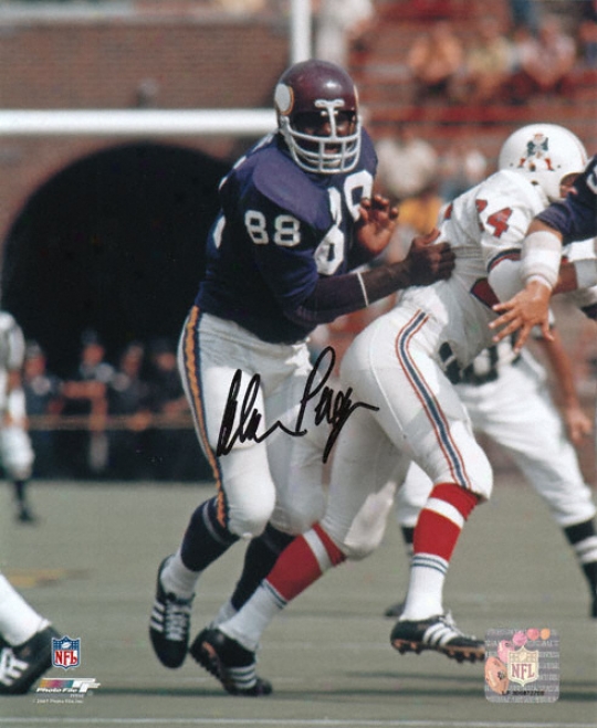 Alan Page Minnesota Vikings Autographed 8x10 Puotograph