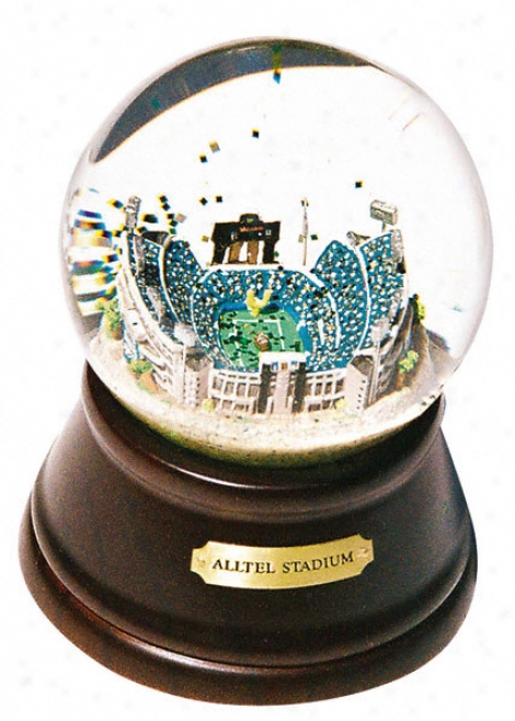 Alltel Stadium Musical Water Globe With Wood Base