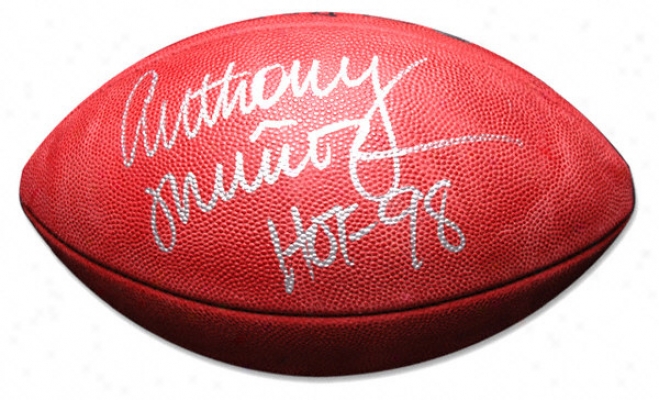 Anthony Munoz Autographed Football  Details: Football With Hof Inscription