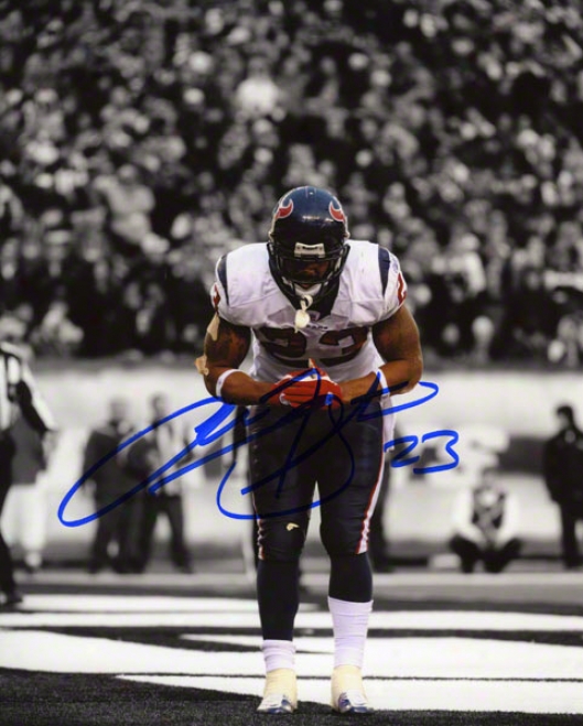 Arian Foster Autographed 8x10 Photograph  Particulars: Houston Texans, Bow