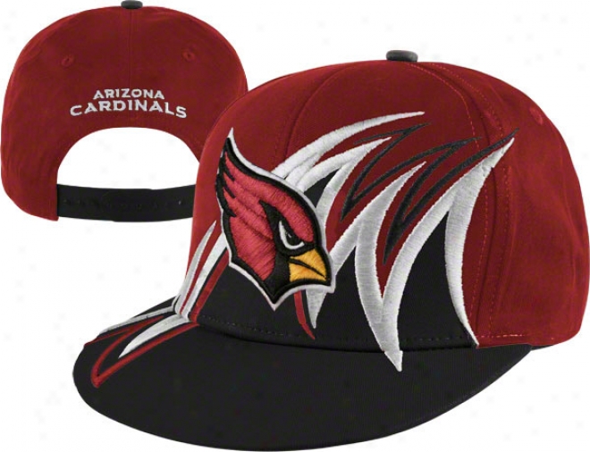 Arizona Cardinals 2 Accent Reverse Slash Snapback Hat