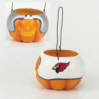 Arizona Cardinals 6.5&quot Halloween Pumpkin Bucket