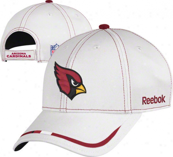 Arizona Cardinals Adjustable Hay: 2011 Coaches Sideline White Pique Structured Har